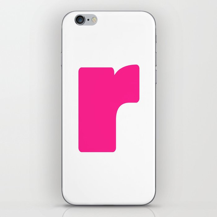 r (Dark Pink & White Letter) iPhone Skin