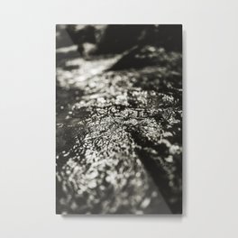 Flowing water | Abstract photography | black and white Metal Print