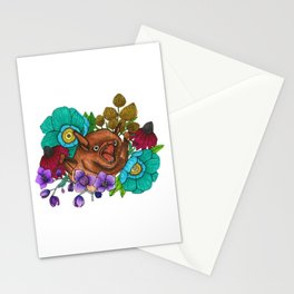 Bat - Flora and Fauna Stationery Cards