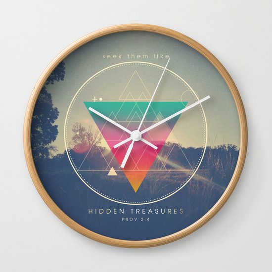 Seek Them Like Hidden Treasure - Proverbs 2:4 Wall Clock