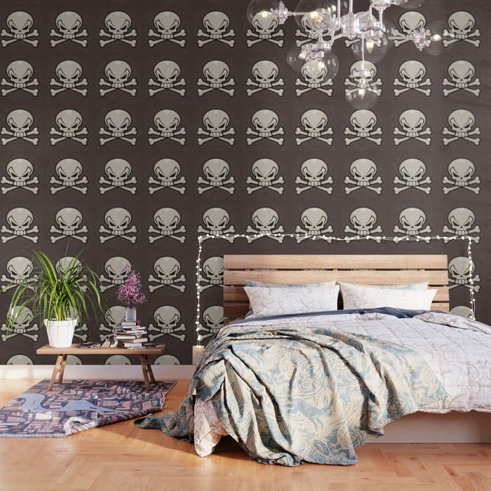 Skull And Crossbones Wallpaper By Fizzgig Society6