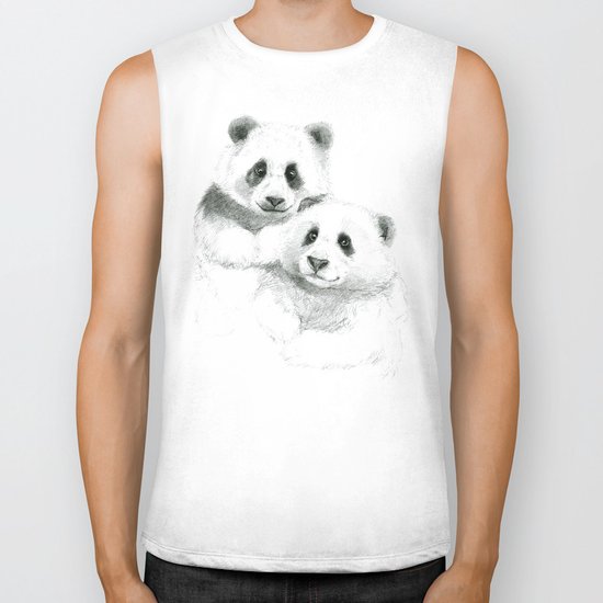 Giant Panda sketch SK064 Biker Tank