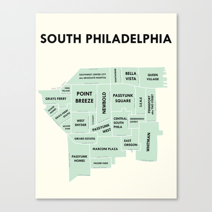 South Philadelphia Version 2 Canvas Print