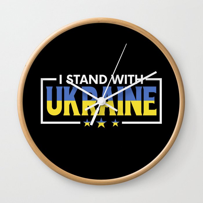 I Stand With Ukraine Wall Clock