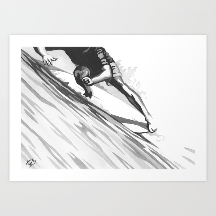 Toes to Nose Surfer Art Print