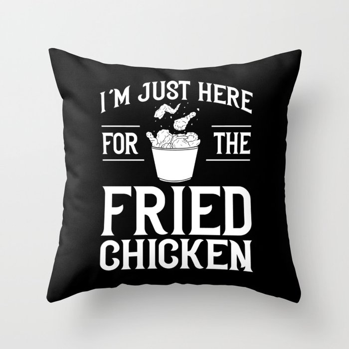 Fried Chicken Wing Recipe Strips Fingers Throw Pillow