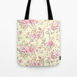 Shabby roses pink and yellow Tote Bag