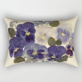 Pansy Blue Bouquet Rectangular Pillow