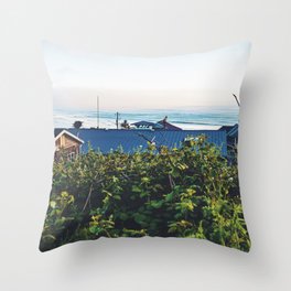 Oregon Coast Golden Hour Views | Travel Photography Throw Pillow