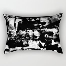 Black and White Rectangular Pillow
