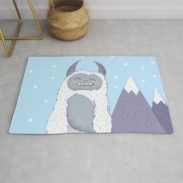 Yeti in the Mountains - Blue Rug
