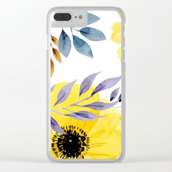 FLOWERS WATERCOLOR 10 Clear iPhone Case