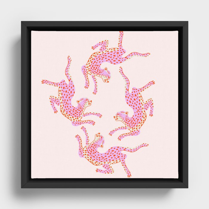 Just pink jungle life Framed Canvas
