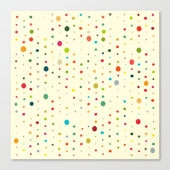 retro rain spots cream Canvas Print