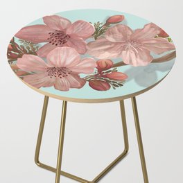 Japanese Painting of Cherry Blossom Side Table