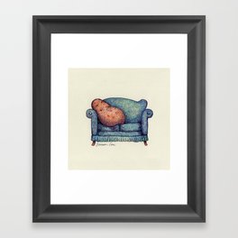 Couch Potato Pun Framed Art Print