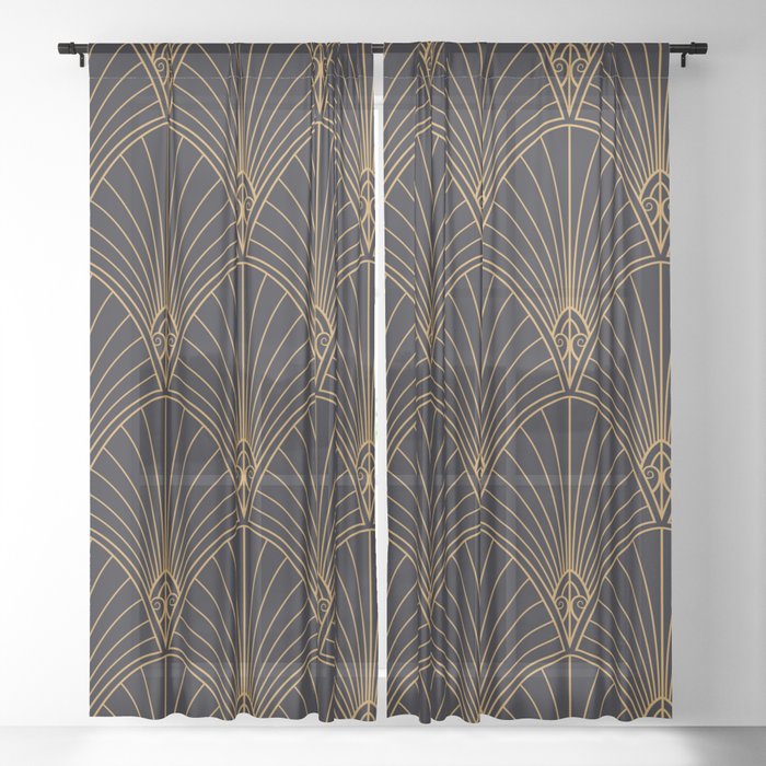 1920s revival Sheer Curtain