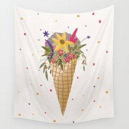 The spring flowers ice-cream Wall Tapestry