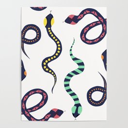 Snakes having fun! Poster