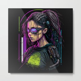Fearsome Punk Lady the simple birthday gift for Science Fiction Lover Metal Print | Actiongirls, Bravegirl, Coolgirls, Futuristic, Futuristicgirl, Scifilover, Videogames, Futuristicstyle, Girlsincombat, Ladypictures 