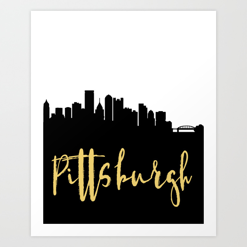 Pittsburgh Pennsylvania Designer Silhouette Skyline Art Art Print By Deificusart Society6 Free vector silhouettes for commercial use in.svg and.png format with a transparent background. pittsburgh pennsylvania designer silhouette skyline art art print by deificusart