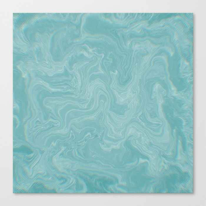 Blue marble texture. Canvas Print