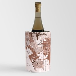 Los Angeles map (mauve and pink) Wine Chiller