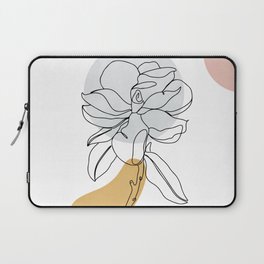 Magnolia minimalist line art Laptop Sleeve