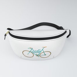 Ride Bike Typography Fanny Pack
