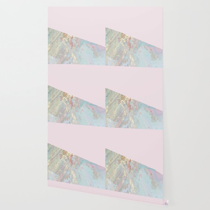 Blush Pastel Marble Glamour Wallpaper By Marbleco Society6