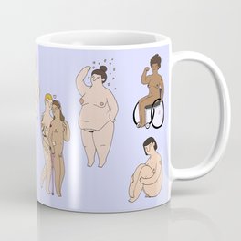 All Women Are Beautiful – no. 2 Coffee Mug | Lgbtart, Queerartist, Wheelchair, Nudewomen, Lgbtqia, Queerart, Transgender, Celebratediversity, Stretchmarks, Roundbodies 