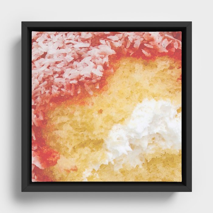 Creme Filled Coconut Cake Framed Canvas