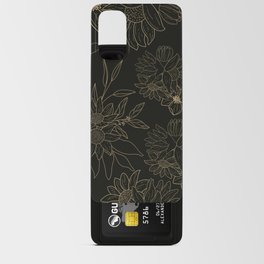 Golden Flowers Lineart Android Card Case
