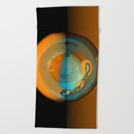 light, glass and colors -1- Beach Towel
