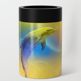 Colorful Dolphin Can Cooler
