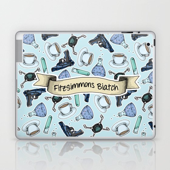 FitzSimmons Biatch Pattern Laptop & iPad Skin