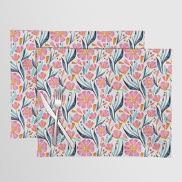 Sweet Florals – Pink & Teal Placemat
