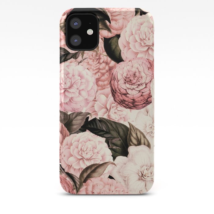 Pink watercolor vintage flowers pattern iphone 11 case Pink watercolor vintage flowers pattern iphone 11 case