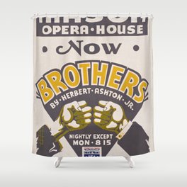 Mason Opera House Brothers By Herbert Ashton Jr USA Federal Theatre Project Wpa Shower Curtain