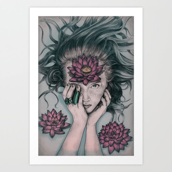 Liquid Flower Art Print
