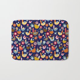 Colorful Chickens Bath Mat