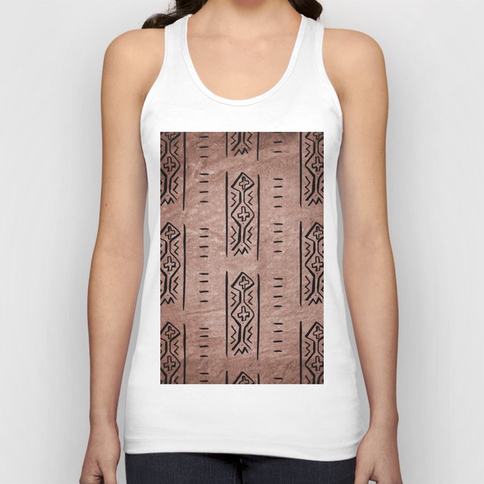 Mud Cloth Mercy Brown and Black Pattern Tank Top