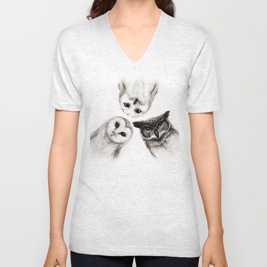 The Owl's 3 Unisex V-Neck