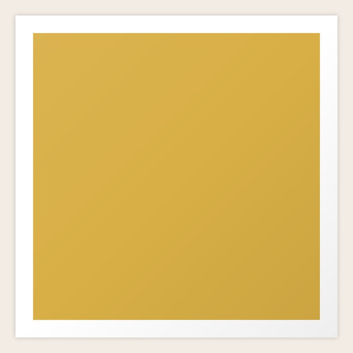 Mustard Yellow Color Art Print by BlushArt Society6