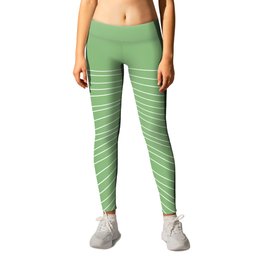 Sage Green Arch Spiral Abstract Leggings