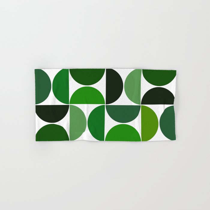 Green geometric towels top