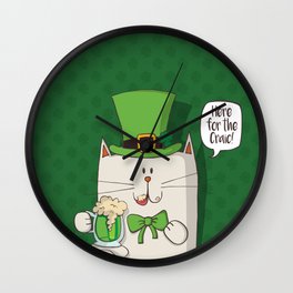 Irish cat Wall Clock