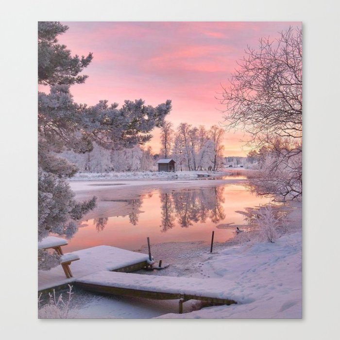 Winter Scene 3118 1 Canvas Print By Mayalova17 Society6