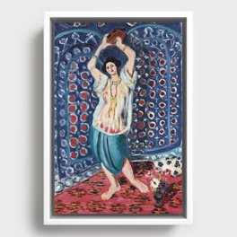 Henri Matisse 'Odalisque With Tambourine' Figurative Art Framed Canvas