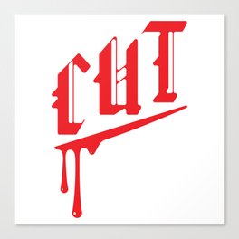 Cut Red logo 1 Canvas Print